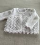 Traditional matinee style cardigan  and hat - Image 2
