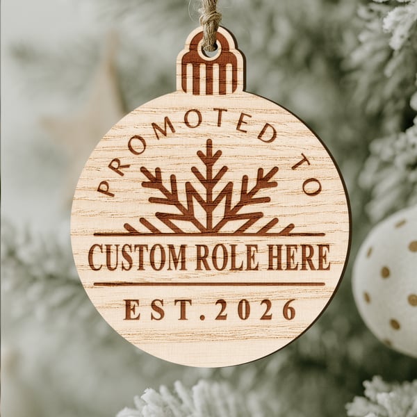 Personalised Baby Announcement Christmas Gift Bauble - Custom Pregnancy Reveal 