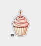 Funny Vinyl Sticker For Adults - Birthday Cupcake
