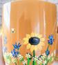 Yellow Mug Hand Painted with Sunflowers  - Image 5