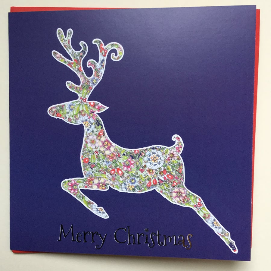 Stag silhouette greeting card 
