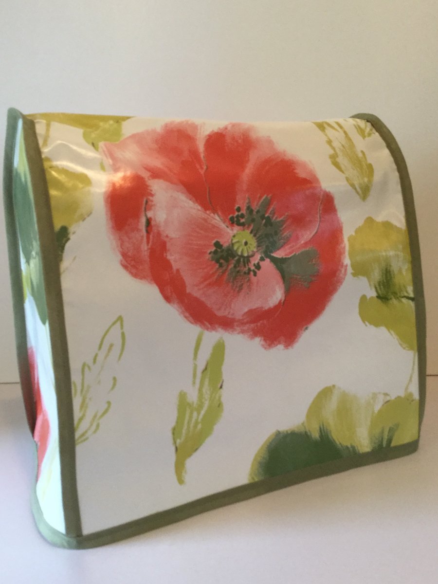 Painterly Poppy Floral Print PVC Food Mixer Cover KMix KitchenAid