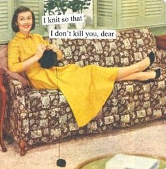 I Knit For Your Safety Irritating Husband Funny Vintage Fridge Magnet