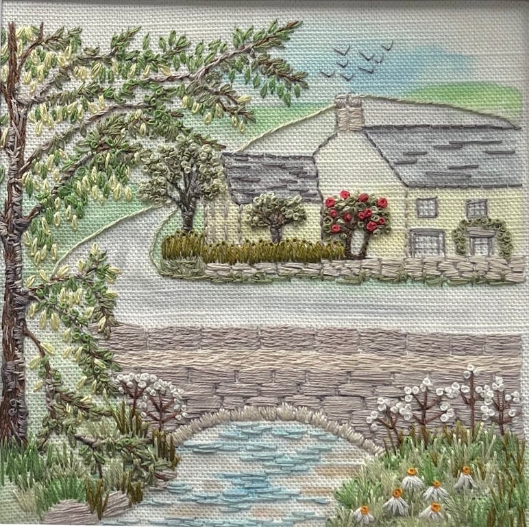 Yorkshire Dales in Summer Embroidery Panel Only