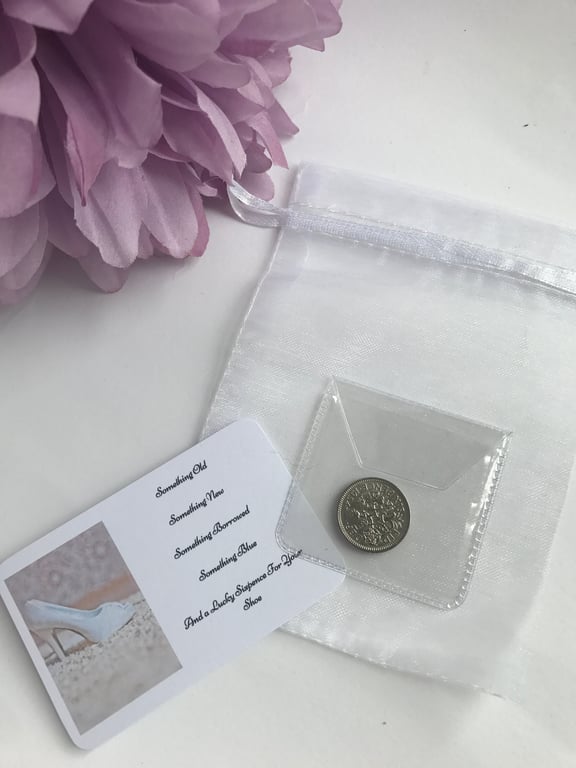 Lucky Sixpence Bride, Wedding Sixpence, Wedding Morning Gift, Keepsake for Bride