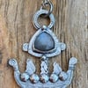 Moon Ship Hare Pendant with Moonstone