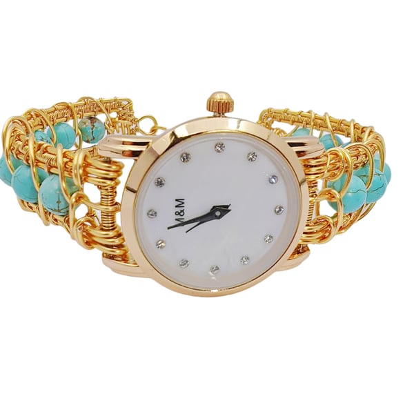 Unique handmade Watches for women pearl beads Bracelet Watch Beaded Wrist Watch 