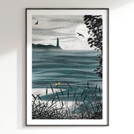 Ocean Calling Illustrated Art Print 