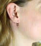 Gold Hoops 14 ct 16 mm Gold Fill Sleeper Earrings Slim Golden  Eye Hook Closure - Image 8