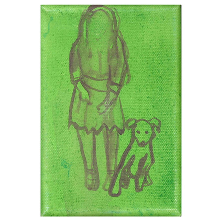Green Girl & Dog