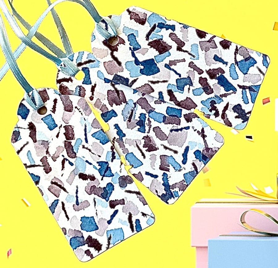 Playful hand painted gift tags (set of 3)