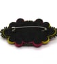 Soutache Brooch Choice Pink Green Gold Black Statement Handmade UK - Image 7