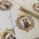 Ferret Wreath - Christmas Card