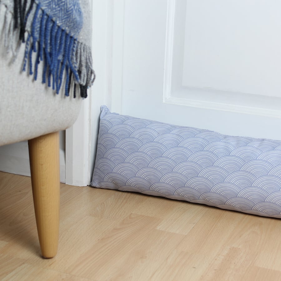 Harbour Waves Fabric Draught Excluder