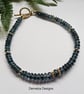 'A'A Grade Green Kyanite Gold Vermeil Sterling Silver Bracelet - Image 9