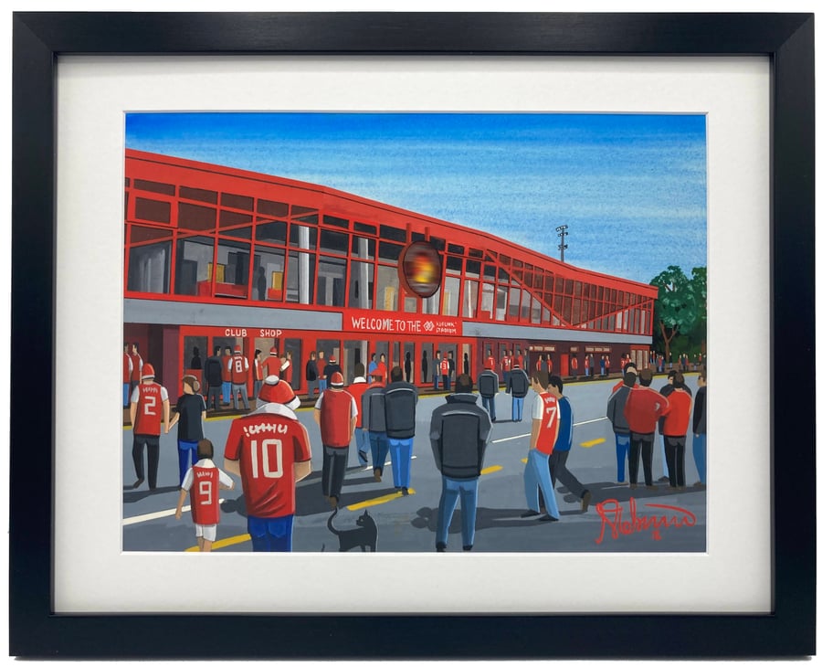 Ebbsfleet United F.C, Stonebridge Road Stadium. High Quality Framed Art Print