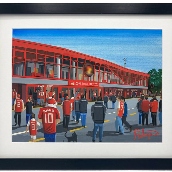Ebbsfleet United F.C, Stonebridge Road Stadium. High Quality Framed Art Print