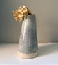 Tall ceramic vase for fresh or dried flowers, unusual pottery vase