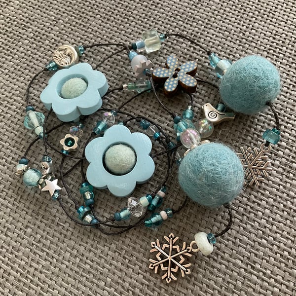 “Frost” lariat necklace