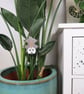 Hanging opossum plant decoration, crazy plant lady gift, cute animal decor. - Image 5