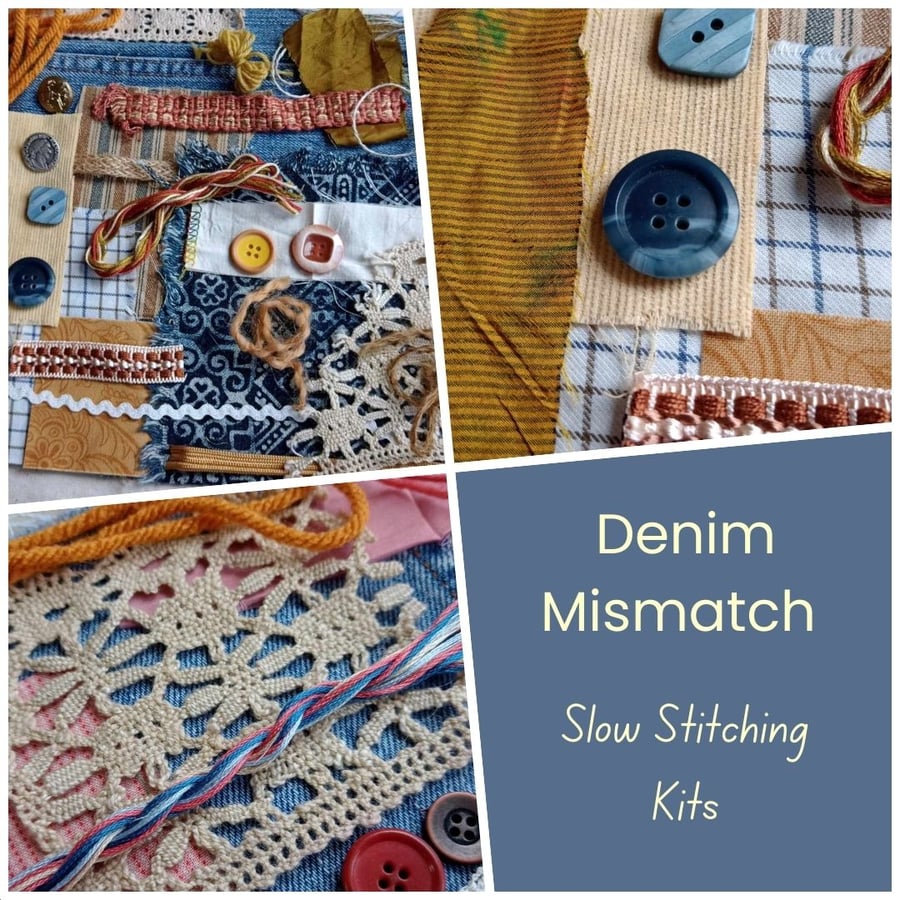 Denim Mismatch - Slow Stitching kits - Perfectly Imperfect