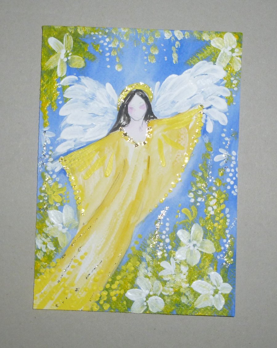 original art hand painted Spiritual angel ( ref FA 179 G2 )
