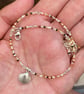 Sterling Silver Shell & Miyuki Beaded Anklet. Sterling Silver. Extension Chain.  - Image 4