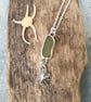 Sterling silver seaglass and limpet shell pendant - Image 1