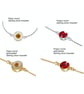 Personalised Sterling Silver Birthstone Flower Bracelet - Image 4