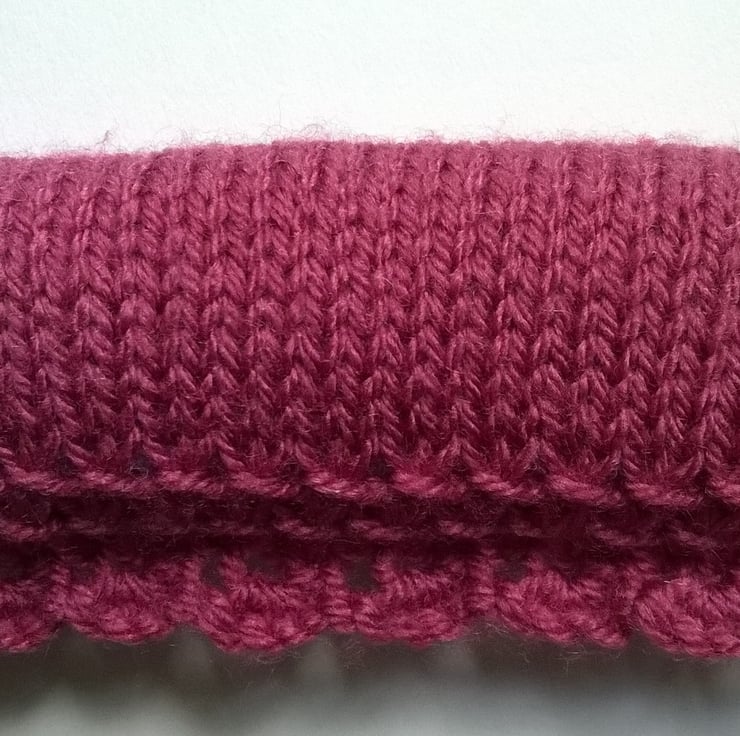 Hand knitted lacy rose coat hanger Folksy