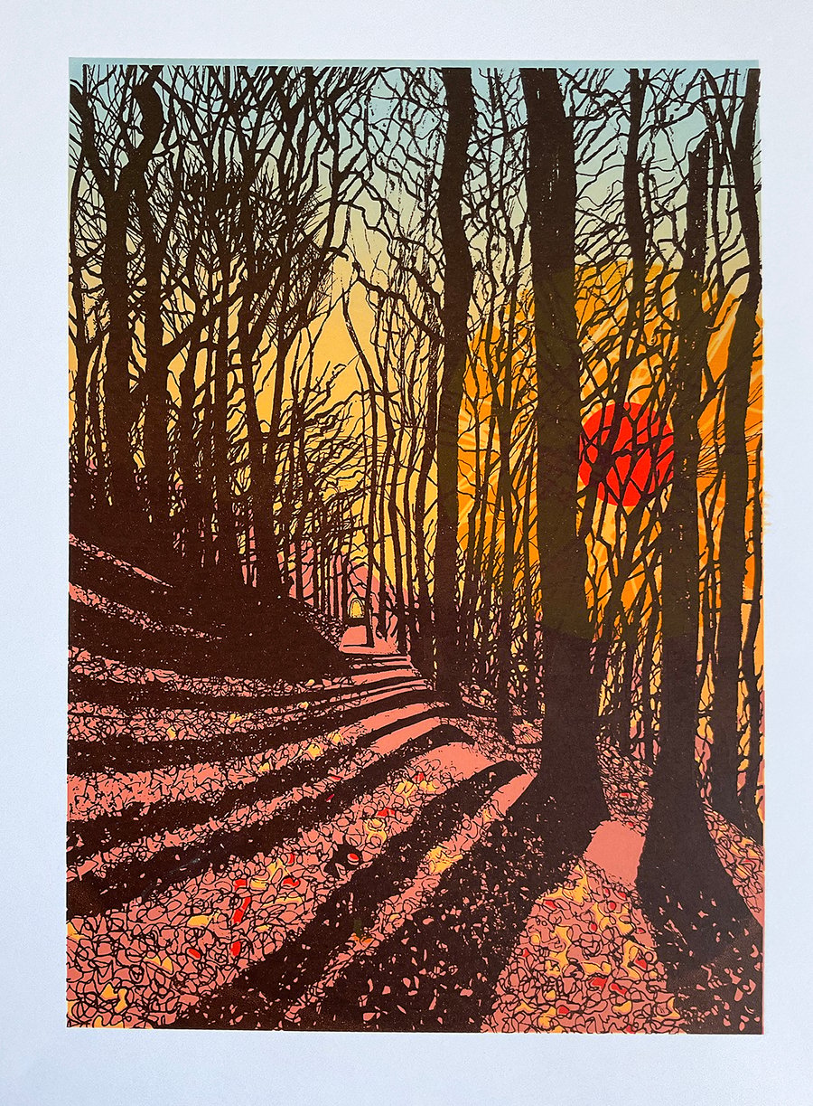 'Sunset Shadows' screen print - Super Seconds Festival