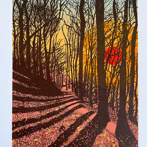 'Sunset Shadows' screen print - Super Seconds Festival
