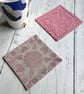 Hand Printed Linen Coaster Set - Image 3