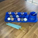 Personalised Miniature Paint & Brush Stand with Water Pot