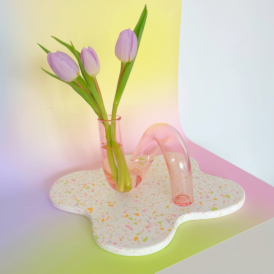 Wavy Terrazzo Decorative Tray 