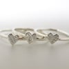 One Patterned  Heart Stackring