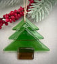 Glass Christmas Tree festive decoration - green - short - Image 2