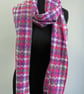 Pink handwoven scarf - Image 7