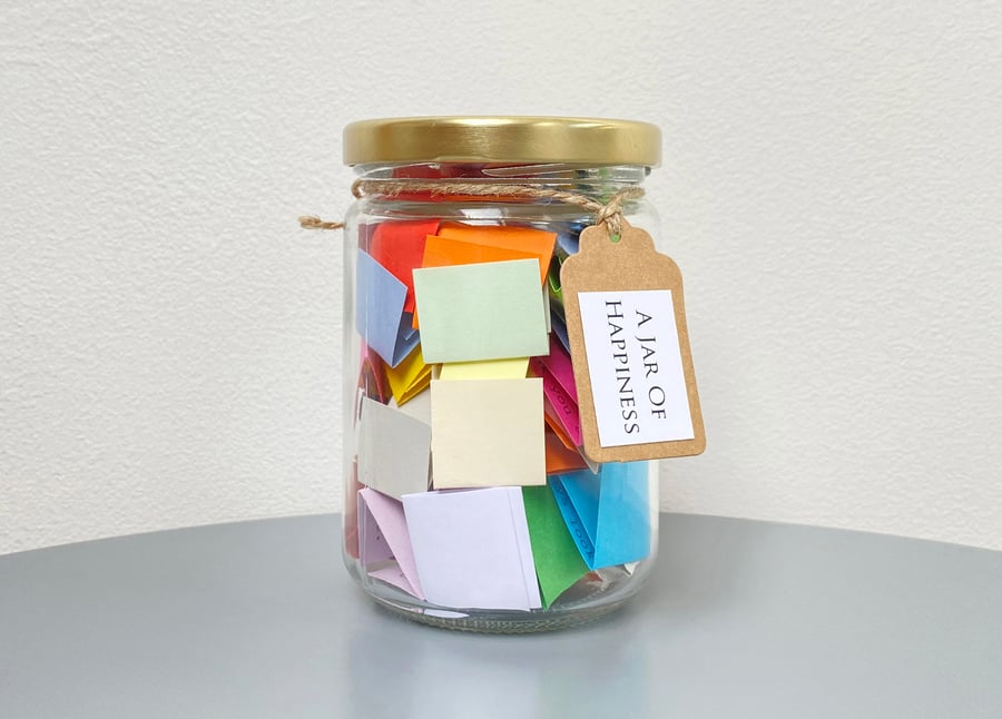 A Jar of Happiness Quotes - Uplift Brighten Encourage - Self Care Wellness Gift