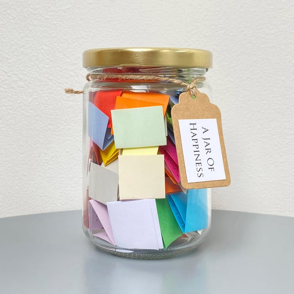 A Jar of Happiness Quotes - Uplift Brighten Encourage - Self Care Wellness Gift