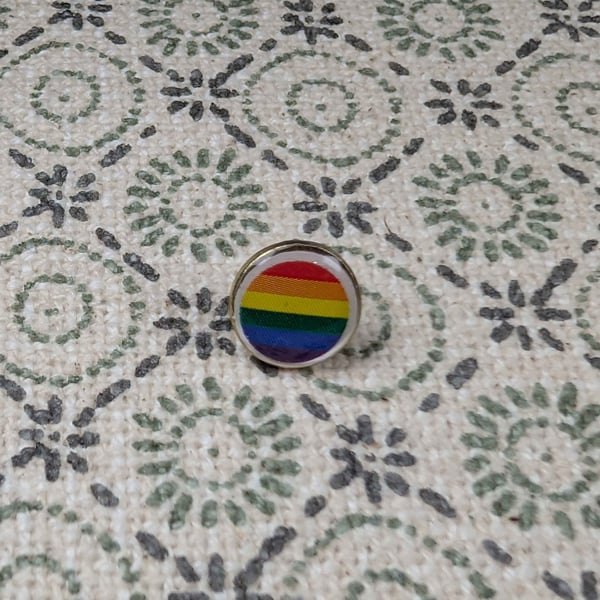 Pride Flag Pin - Pride Themed Pin - Small Resin Topped Pin Badge - LGBTQ