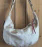 Dumpling Cross Body or Shoulder Bag, Sling Bag, Champagne Gold Chenille.  - Image 7