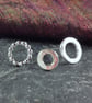 Silver stud earrings tiny circles - Image 5