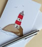 Embroidered Lighthouse Greeting Card