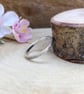 Handmade Narrow Silver Tree Bark Ring - Image 3