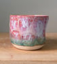 Handmade ceramic mug, pink stoneware mug, 250ml mug, dimple mug - Image 6