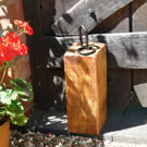 Rustic Doorstop hand made with forged steel ring