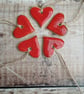 Made to order ..Little Red Hearts set of 5 . Ceramic heart decorations  - Image 5