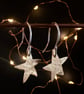 Brass Star Christmas Earrings - Image 3