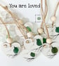 Sea Glass Bird Keepsake - Handmade Coastal Hanging Decoration or Fridge Magnet - Image 8